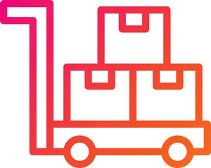 Trolley Vector Icon Design Illustration