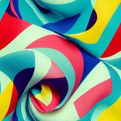 Colorful abstract wave pattern, Generative AI
