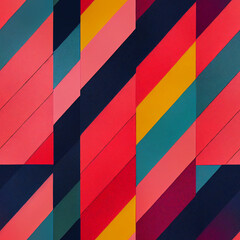 Obraz premium Seamless pattern colorful lines, Generative AI