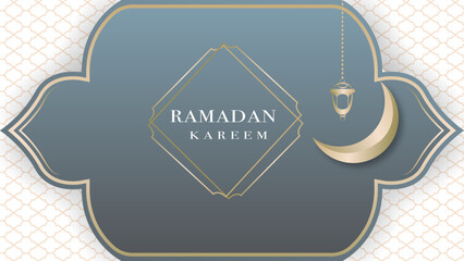 Ramadan mubarak greeting card background.