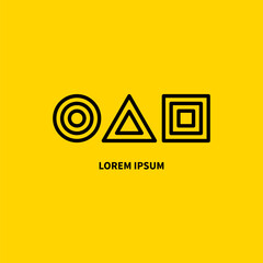 Business logo with geometric shapes