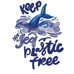 Whale watercolor 
Keep the sea plastic free 