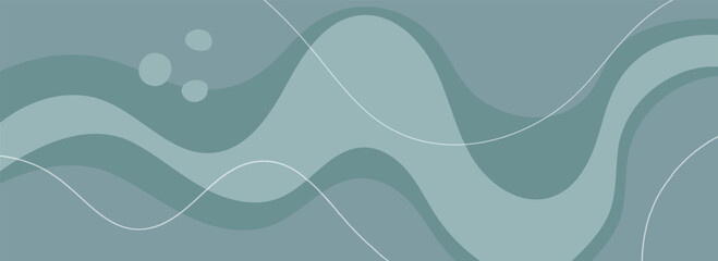 Wide web banner with organic curves and texture