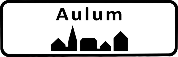 City sign of Aulum