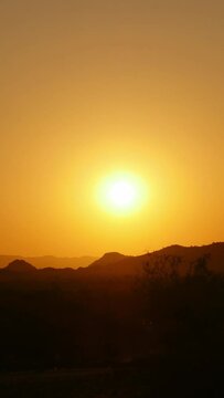 Vertical Video High Desert Sunrise Background