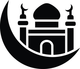 Halfmoon Vector Icon Design Illustration