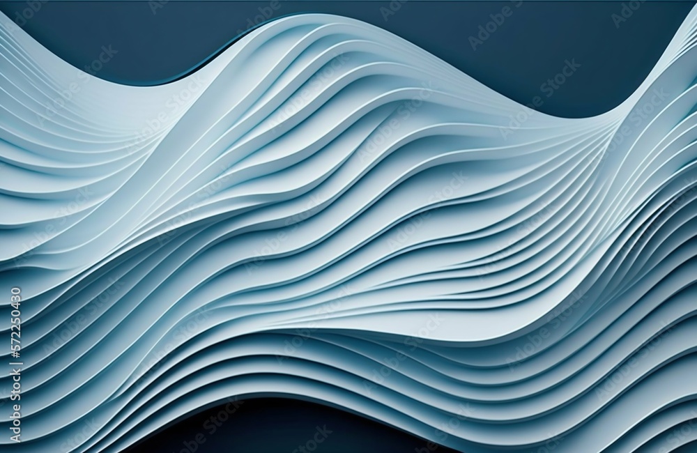 Poster abstract smooth wave lines background. generative ai