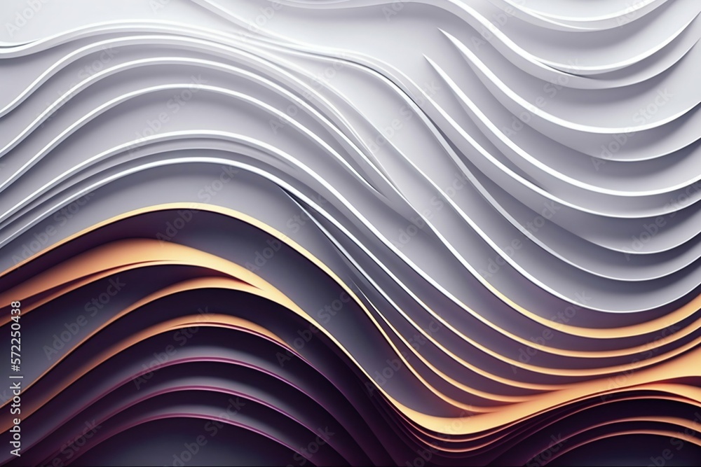 Poster abstract smooth wave lines background. generative ai