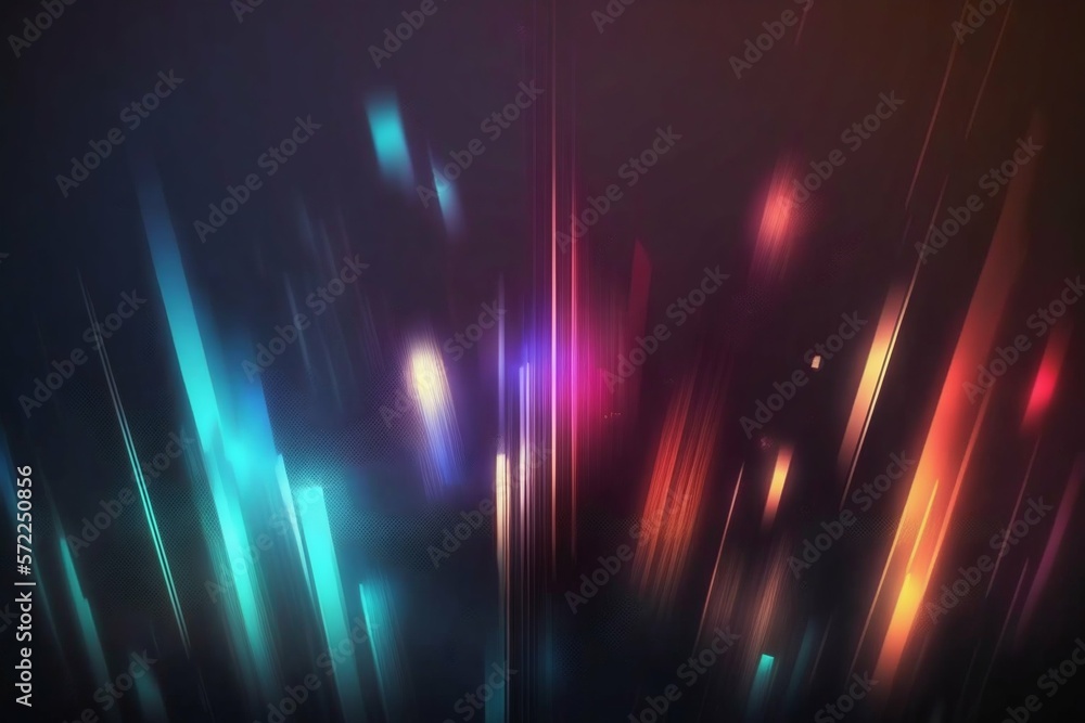 Aufkleber abstract background with line color motion blur lights. generative ai