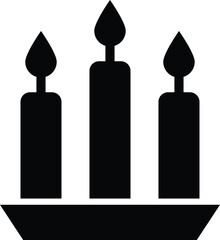 Candle Vector Icon Design Illustration