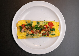 Omelette with vegetables