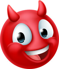 Devil Emoji Emoticon Man Face Cartoon Icon Mascot