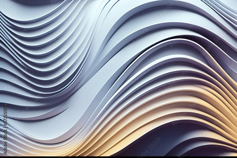 Poster abstract smooth wave lines background. generative ai