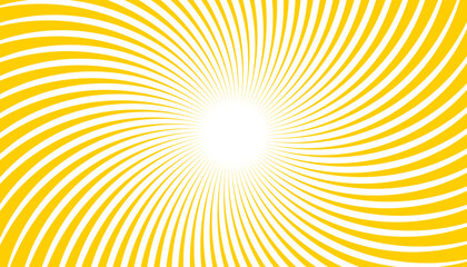 Retro banner with sun and rays in style of 70s - 572253082