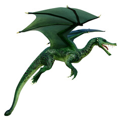 Obraz premium 3D Rendering Fairy Tale Dragon on White