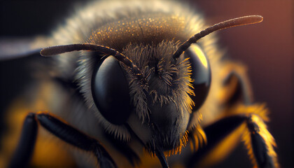 close up of a bee, Generate AI