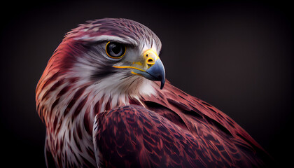 Fototapeta premium close up of a falcon, Generative AI