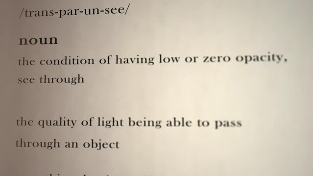 Transparency Definition