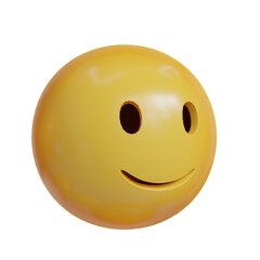 Smile expression 3d emoji with water in head laugh side angle
