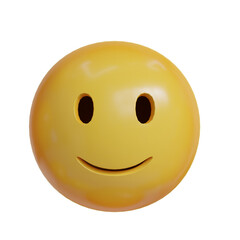 Smile expression 3d emoji with water in head laugh front angle