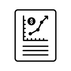 Graph sheet vector icon easily modify

