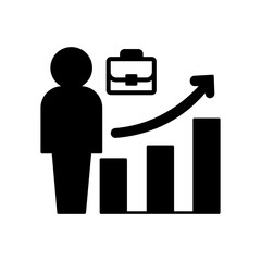 Business growth vector icon easily modify

