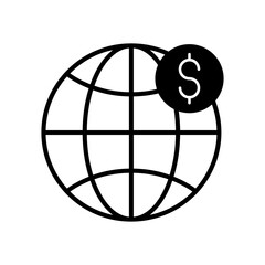 Worldwide finance vector icon easily modify

