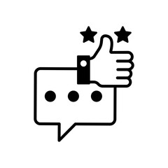 Five star feedback vector icon easily modify

