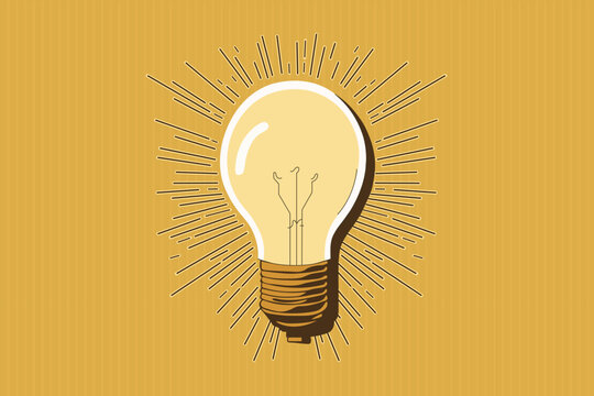 Great idea bulb - Light bulb as symbol of idea and creativity