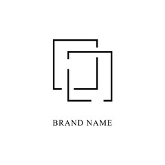 Vector illustration square logo design template business