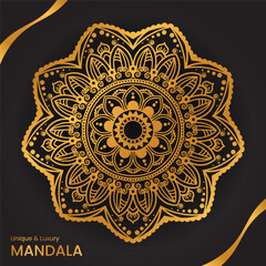 Luxury Gorgios Ornamental Mandala Pattern. Henna Tattoo Mandala.