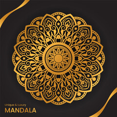 Luxury Gorgios Ornamental Mandala Pattern. Henna Tattoo Mandala.