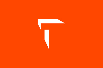 Illustration vector graphic of negative space letter T