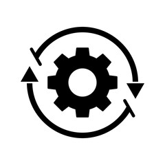 Gear reload icon. sign for mobile concept and web design. vector illustration