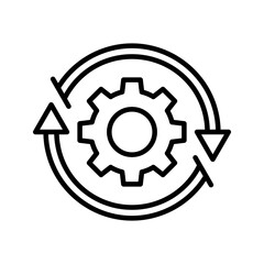 Gear reload icon. sign for mobile concept and web design. vector illustration