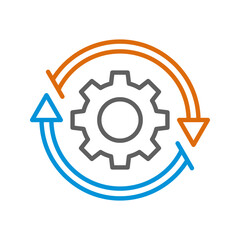 Gear reload icon. sign for mobile concept and web design. vector illustration