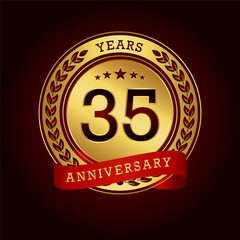 35th anniversary celebration logo design. Vector Eps10