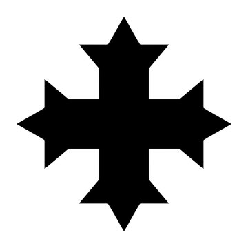 Coptic cross symbol icon