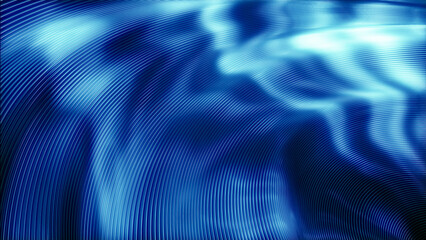 shining blue metal curves modern digital background - abstract 3D illustration