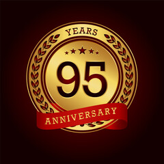 95th anniversary celebration logo design. Vector Eps10
