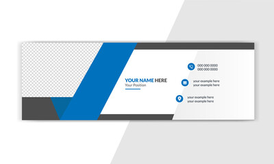 Email Signature Design. Business email signature banner. Creative professional Corporate Email Signature Design template. - obrazy, fototapety, plakaty