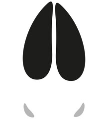 Rehspur Hufabdruck Vektorgrafik Wildtier Reh © stejon