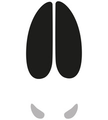 Hirschspur Hufabdruck Vektorgrafik Wildtier Hirsch Rothirsch