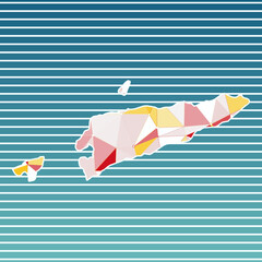 Timor-Leste vector illustration. Timor-Leste design on gradient stripes background. Technology, internet, network, telecommunication concept. Charming vector illustration.