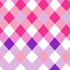 Colorful Diagonal Check Pattern Vector Background Style.