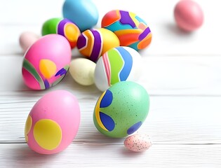 Colored Easter Eggs. All on one floor