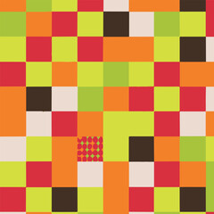 Colorful Yellow And Reds Check Pattern Background Style.
