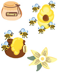 honey and bees