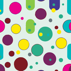 Colorful Pattern With Big And Small Circles.