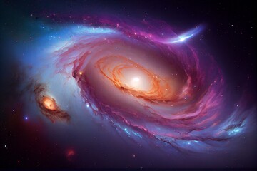Andromeda's nebula, beautiful universe, AI Generated